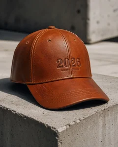 leather baseball cap
